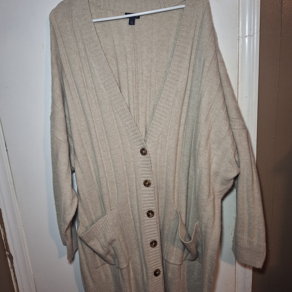 Torrid Beige Button-Up Cardigan